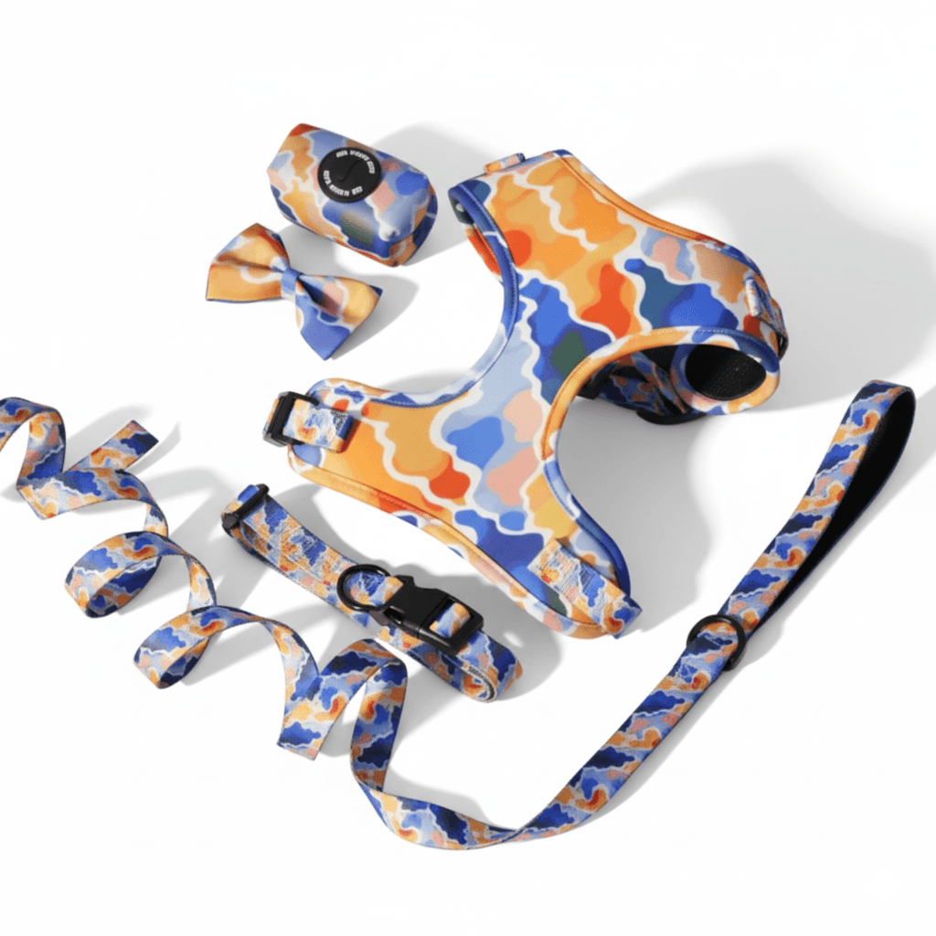 orange colors dog harness sets muti- colors