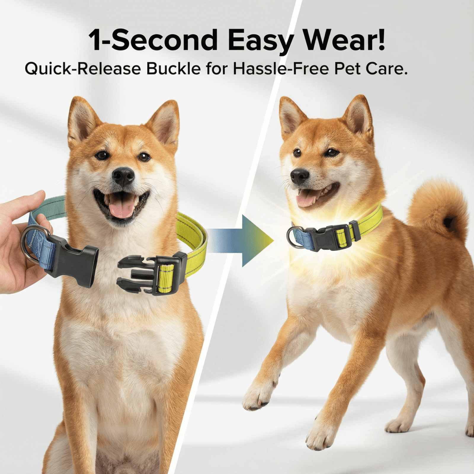 dog collar02 1-second easy wear collar