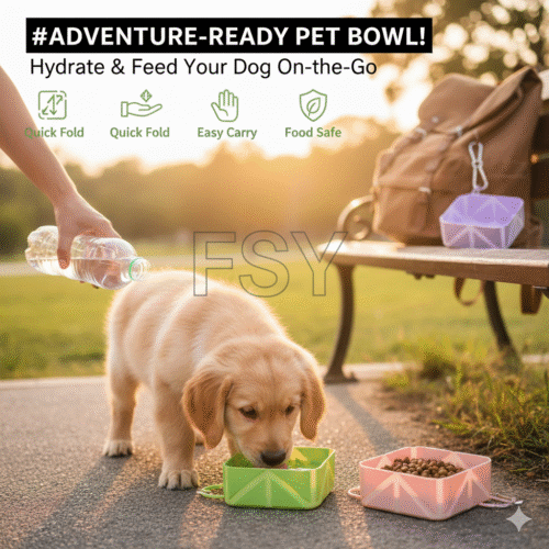 Pet Travel Bowl Cat Dog Foldable Silicone Portable Outdoor Drinking Eating Basin Pet Animal Field Feeding Tools