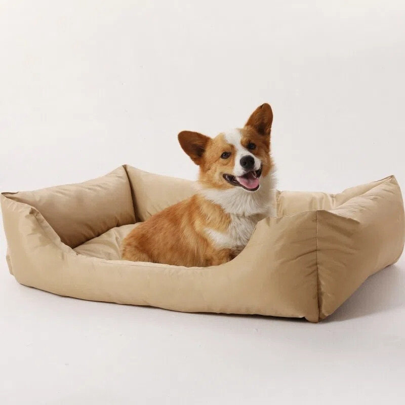 dog waterproof bedding with gold colors