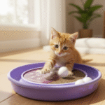 Cat Scratching Board with Rolling Ball Track