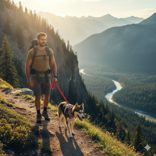 outdoor gear with high quality dog leash + collar