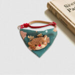 Moose Style green colorChristmas dog bandana