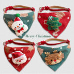 Cute Christmas Pet Bandana Collar – Santa Claus Costume Accessory for Cats & Dogs