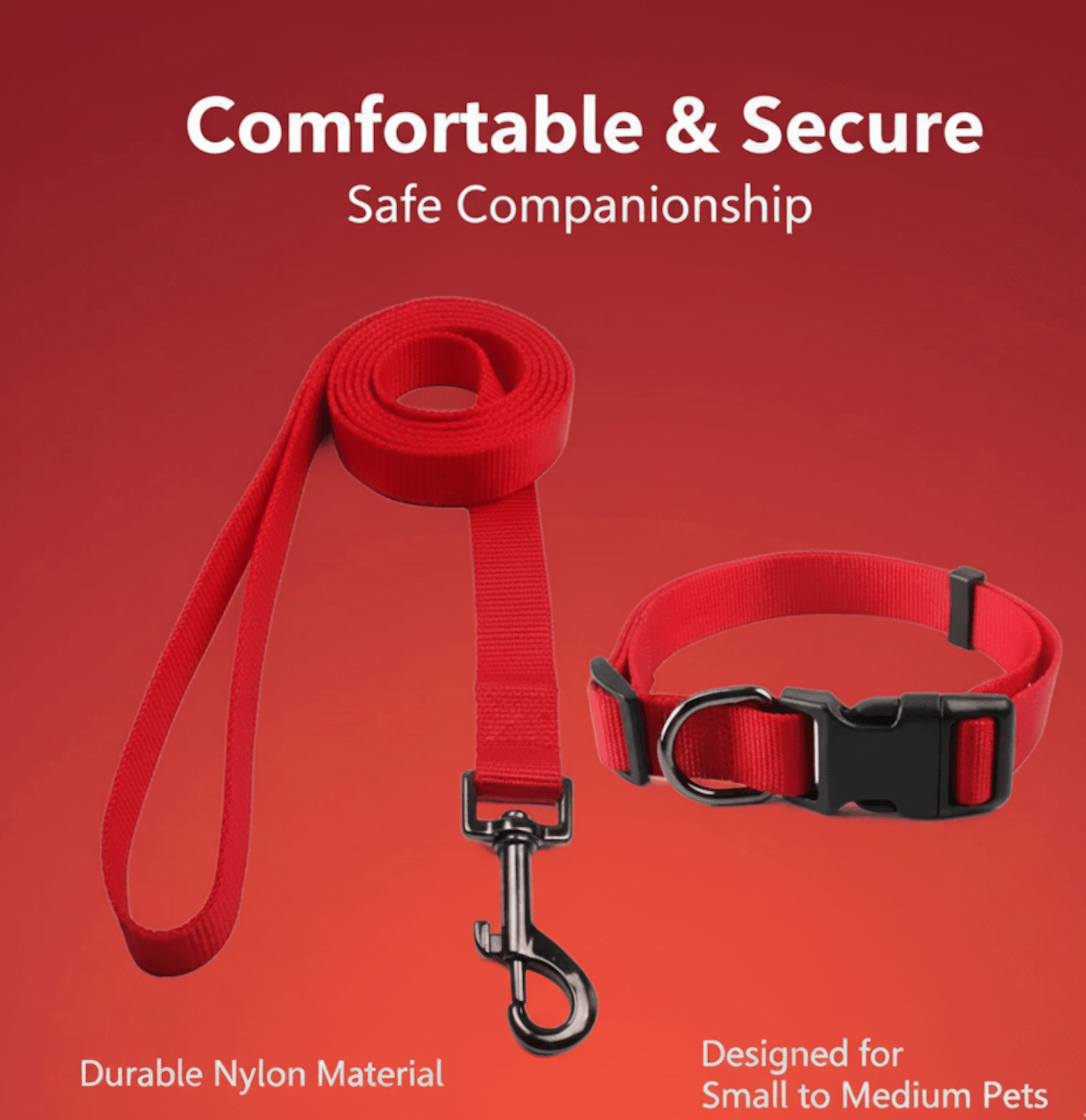 red color dog leash + collar sets amazon hot