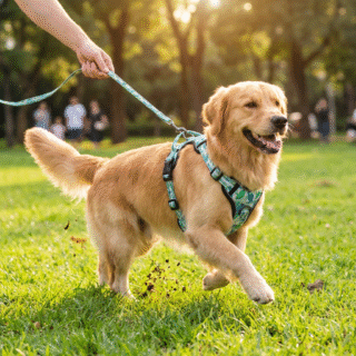 soft- comfortable no pull harness dog have fun