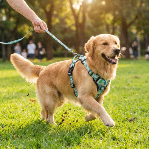 soft- comfortable no pull harness dog have fun
