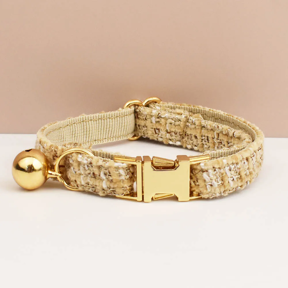 Sku 7 khaki dog id collar