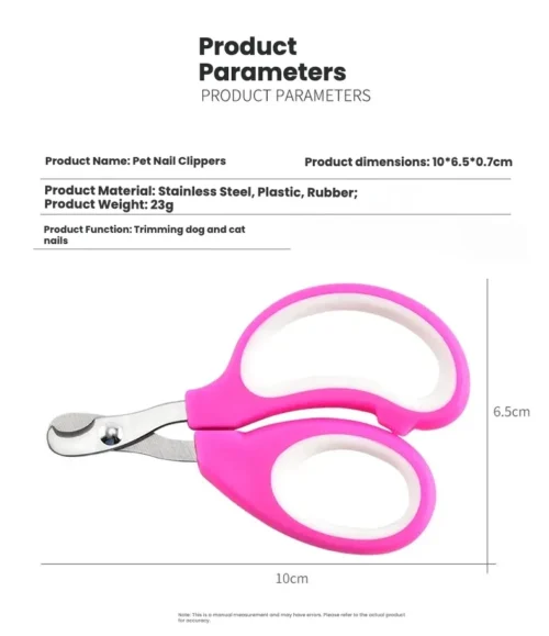 size for cat nail clippers