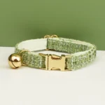 green dog id collar for party